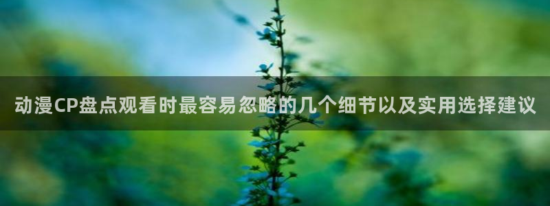 喵趣漫画阅读目录：动漫CP盘点观看时最容易忽略的几个细节以及实用选择建议配图